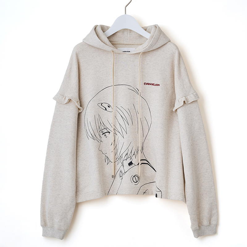 【RADIO EVA"THE 30"】C015 REI Print Hoodie by naokitomizuka/OATMEAL