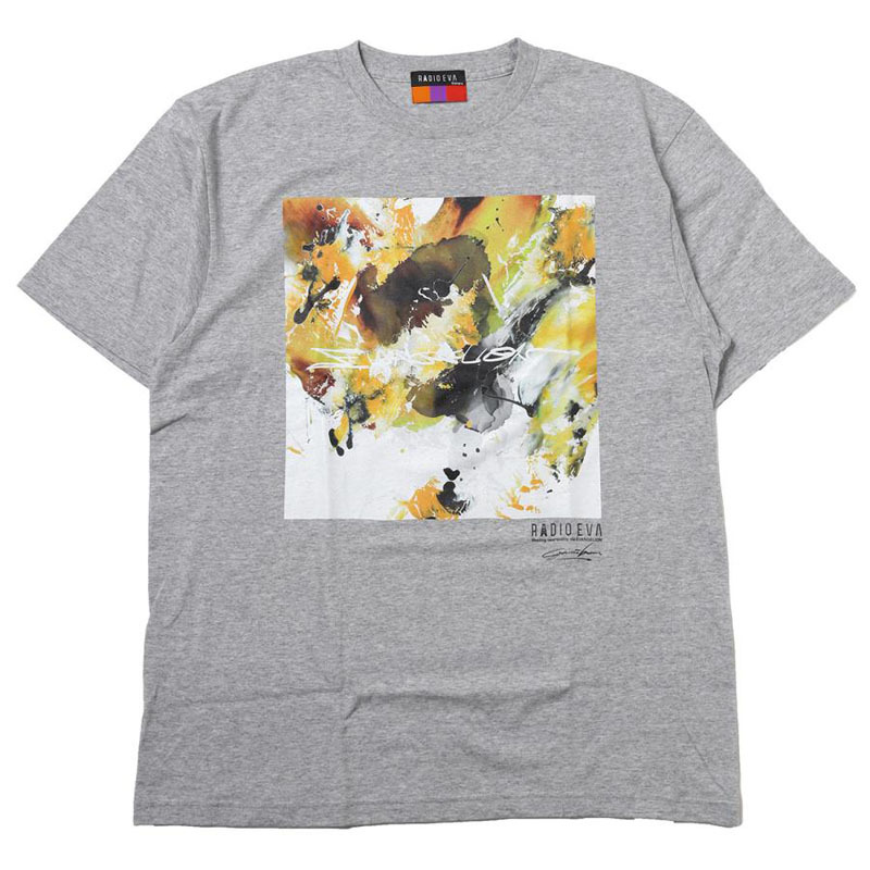 RADIO EVA A067 EVANGELION Painting T-Shirt by Cigarette-burns/GRAY(EVA-00) GRAY M