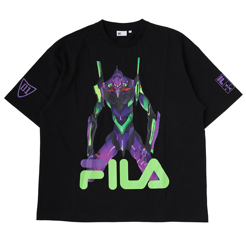【RADIO EVA"THE 30"】 C007 FILA GRAPHIC T-SHIRT EVANGELION LIMITED /EVA-01(BLACK) EVA-01(BLACK) M