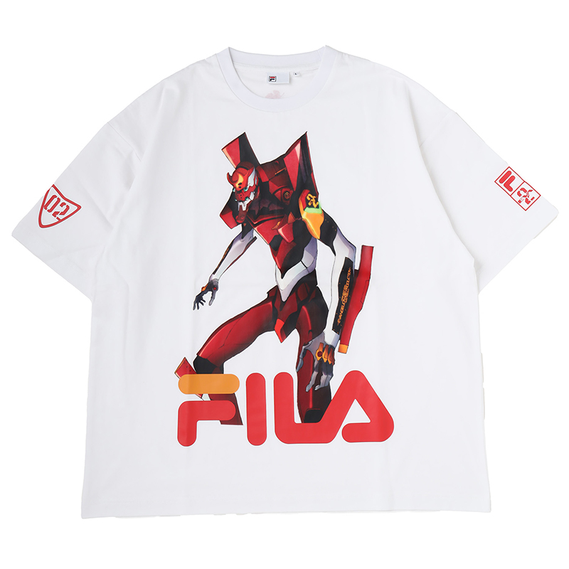 【RADIO EVA"THE 30"】 C007 FILA GRAPHIC T-SHIRT EVANGELION LIMITED /EVA-02(WHITE) EVA-02(WHITE) M