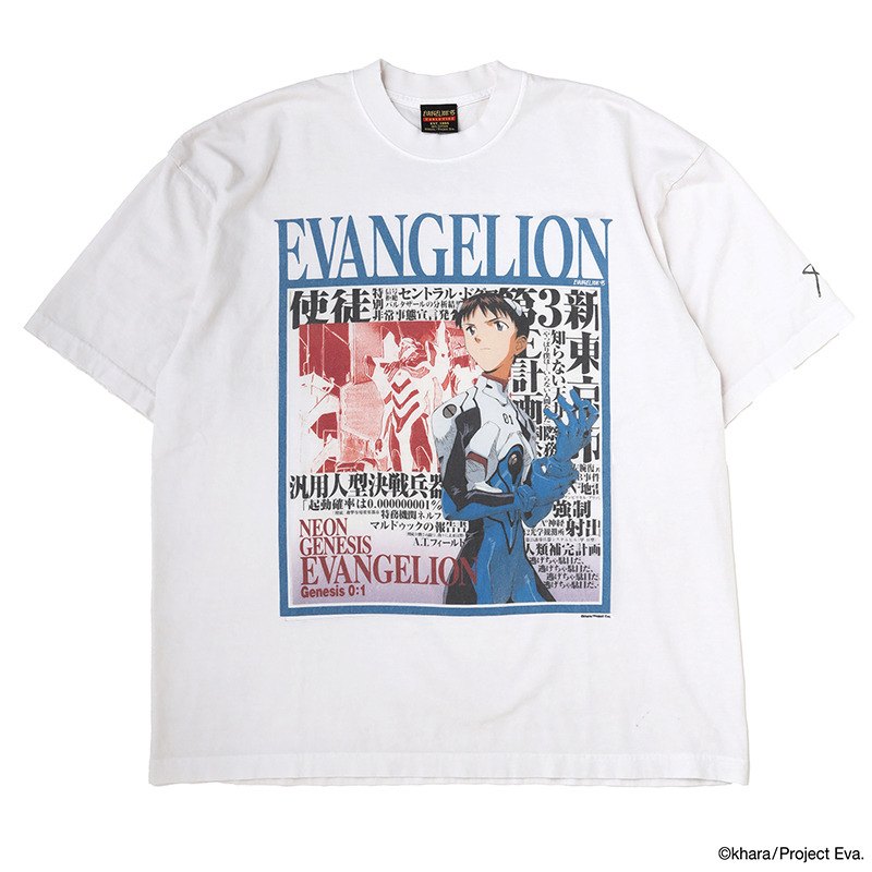【EVANGELION:95】0086 T-Shirt/WHITE/L