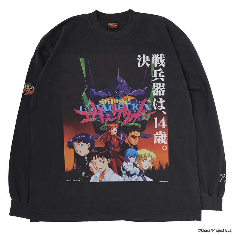 【EVANGELION:95】0112 Cutsew/BLACK BLACK L