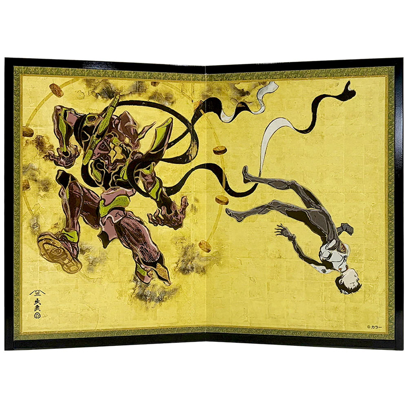 受注生産品】エヴァ浮世絵屏風「EVANGELION風神雷神図屏風」雷神図：初