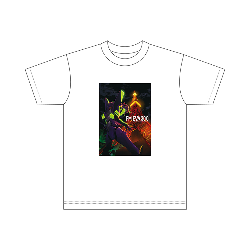 FM EVA 30.0 オリジナルTシャツ(ホワイト)/東京タワー(TOKYO FM) ホワイト Lサイズ