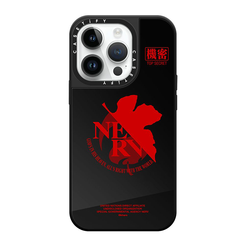【CASETiFYxEVA】NERV Logo MagSafe 対応ミラーケース(黒)/iPhone 14 Pro: スマホ用品・音楽雑貨・電子機器 | EVANGELION STORE オンライン