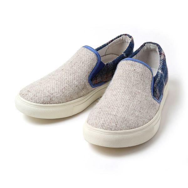 RADIO EVA 330 EVA × HarrisTweed Linkage SLIP-ONホワイト（レイ）