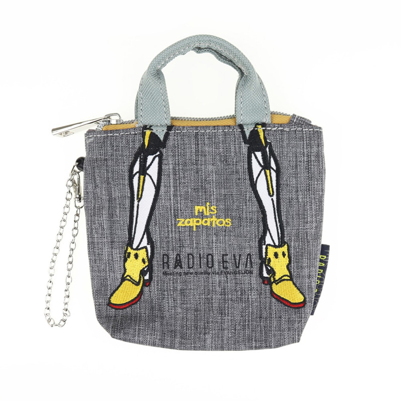 RADIO EVA  700 EVANGELION Pass Case Pouch by mis zapatos/グレー（零号機）