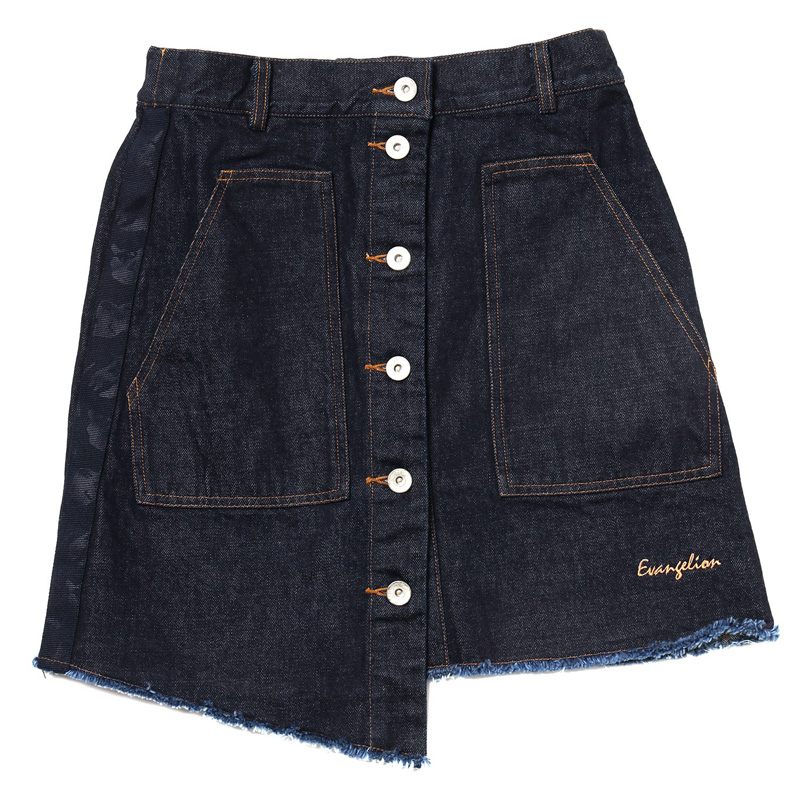 RADIO EVA 840 EVA-01 Button Fly Denim Skirt/INDIGO