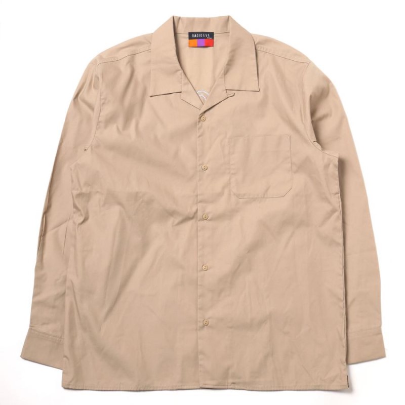 RADIO EVA A086 Longinus OPEN NECKED SHIRTS/BEIGE/L