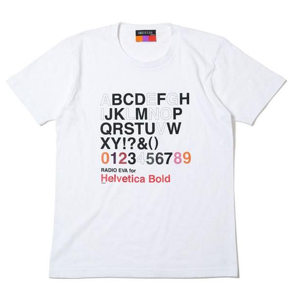 RADIO EVA 418 EVANGELION Helvetica T-Shirt/ホワイト