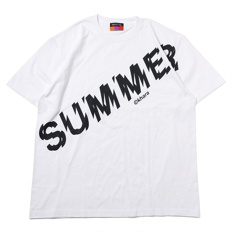 RADIO EVA A027 SUMMER T-Shirt β/WHITE×BLACK
