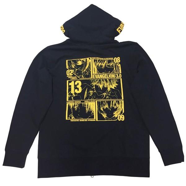 ヱヴァンゲリヲン新劇場版：Ｑ キャラクター柄ダブルZIPパーカーＢ：ネイビー（ムービック）