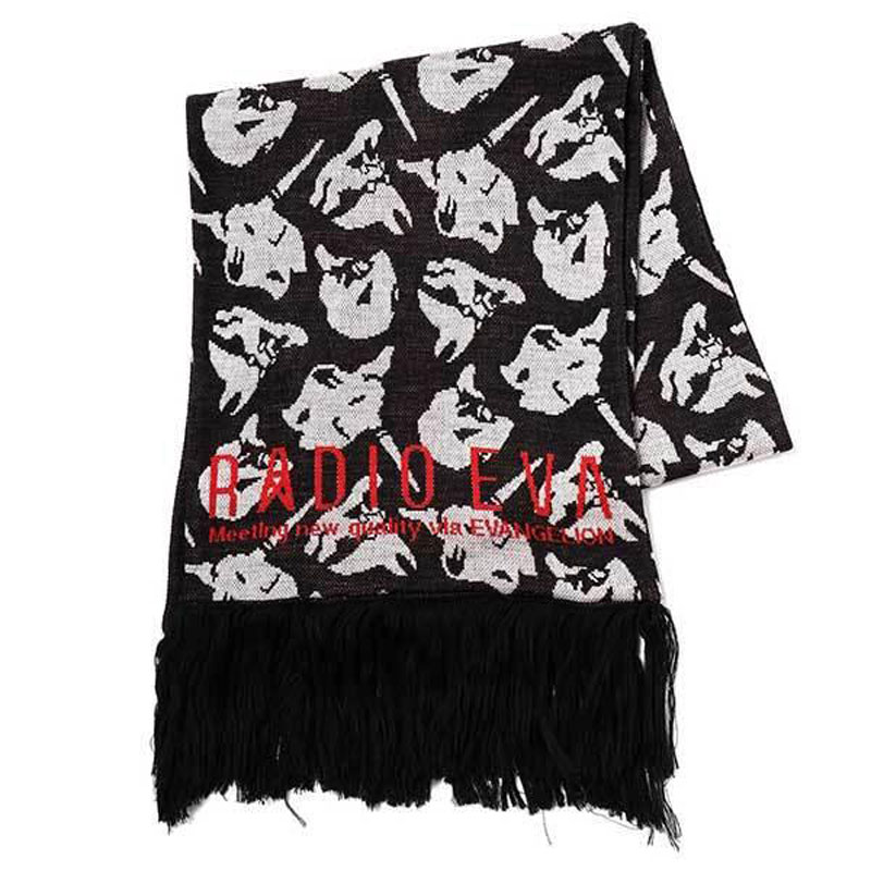 RADIO EVA 750 EVANGELION MONOGRAM MUFFLER/BLACK×WHITE