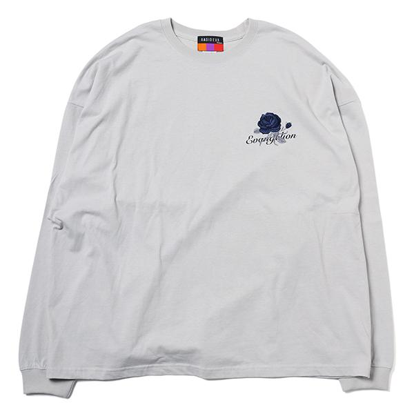 RADIO EVA 898 EVANGELION Flower Embroidery Cutsew/PURPLE(EVA-01)
