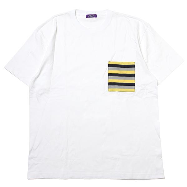 RADIO EVA 817 EVANGELION BORDER POCKET T-Shirt/WHITE（Mark.06）