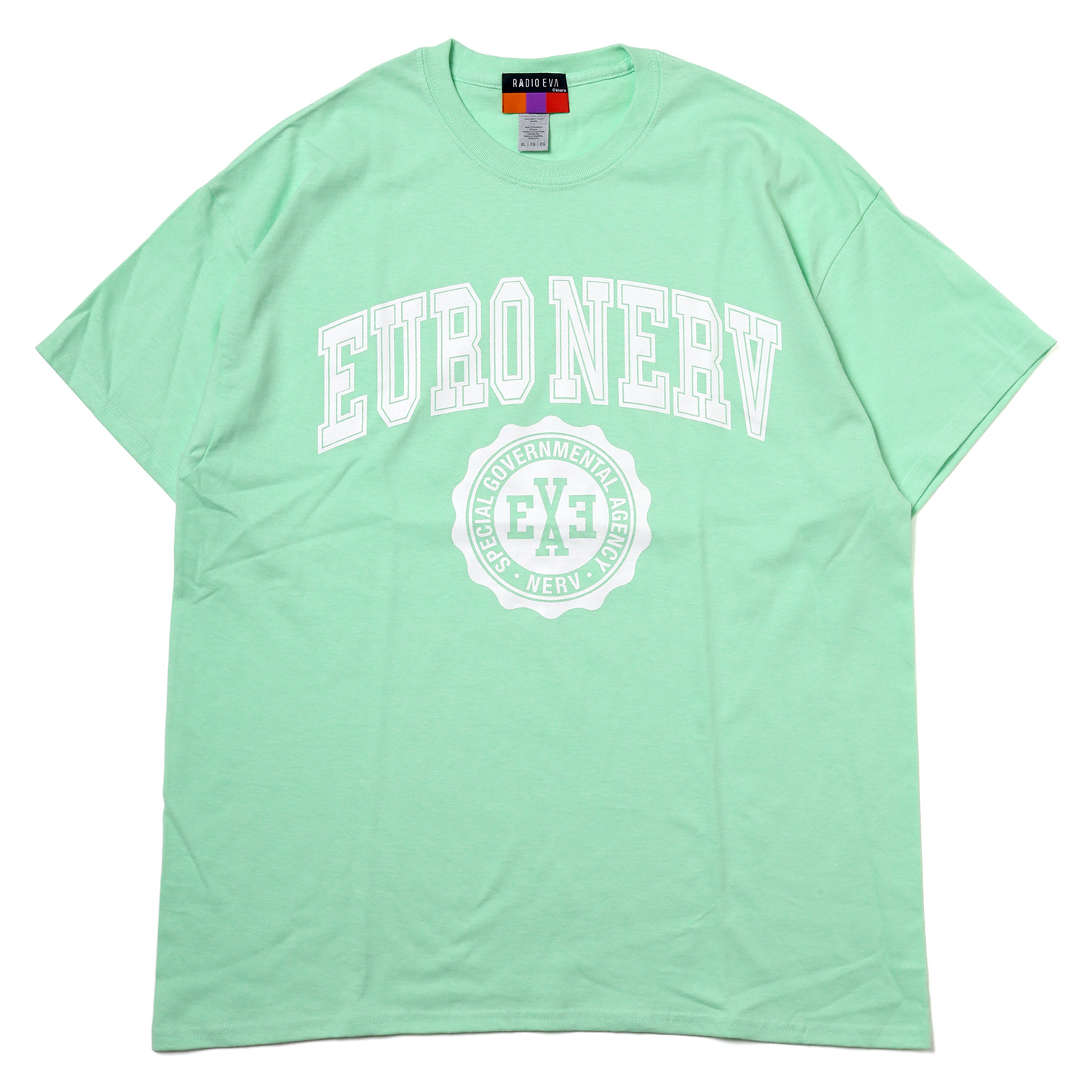 RADIO EVA 841 EURO NERV COLLEGE T-Shirt/MINT GREEN