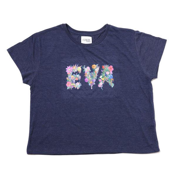 【FLOWER by RADIO EVA 050】EVA Jewel & Flower T-Shirt/NAVY