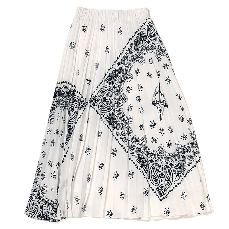 RADIO EVA A318 EVA-01 Paisleys Bandanna Pleated Skirt/WHITE [お届け予定：2025年12月下旬]