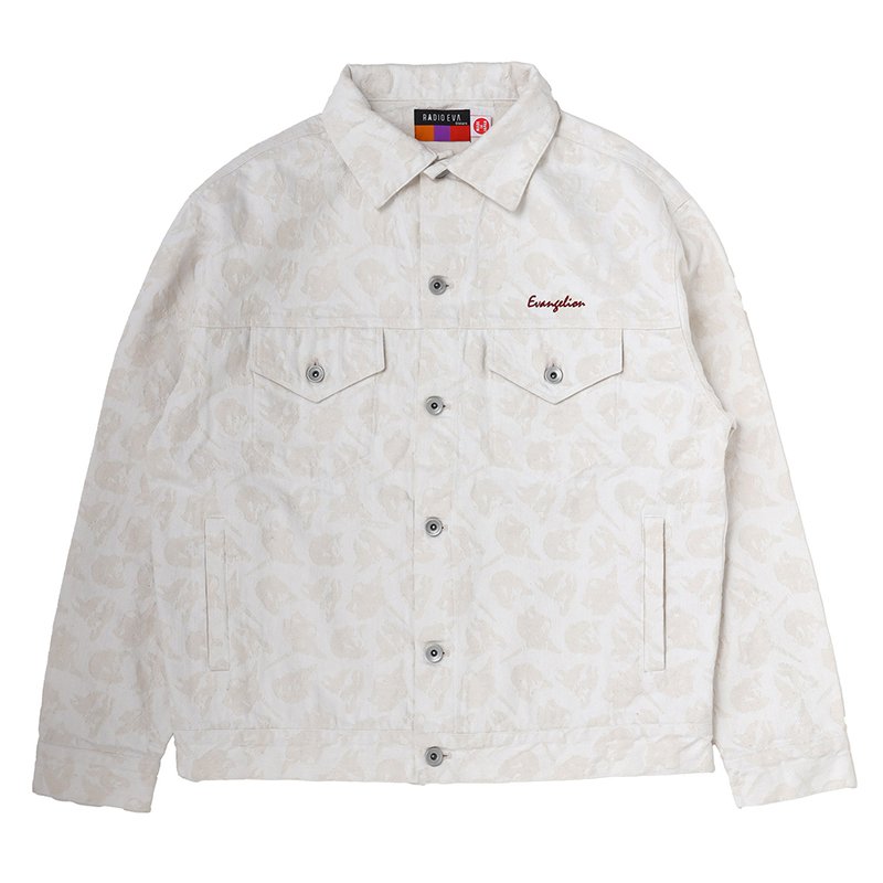 RADIO EVA A333 EVANGELION MONOGRAM JACQUARD DENIM TRUCKER JACKET/WHITE [お届け予定：2026年2月上旬]