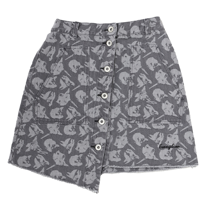 RADIO EVA A334 EVANGELION MONOGRAM JACQUARD DENIM SKIRT/BLACK [お届け予定：2026年2月上旬]