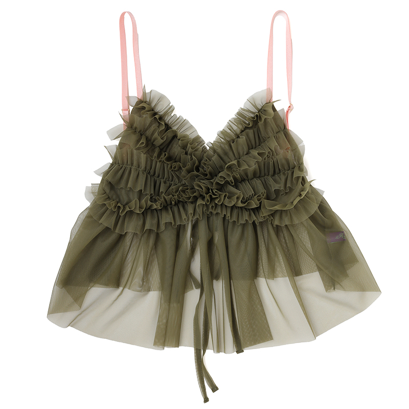 RADIO EVA A326 EVANGELION Tulle Camisole/OLIVE [お届け予定：2026年3月]