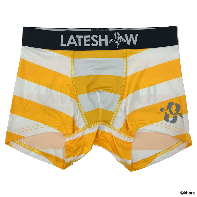 【RADIO EVA"THE 30"】 C061 EVANGELION Border Boxer by LATESHOW/YELLOW [お届け予定：2026年4月上旬]