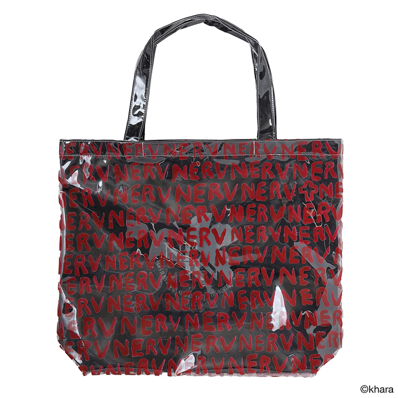 RADIO EVA A339 RADIO EVA × IKUMI KAKIHARA SHOPPING TOTE BAG by nana-nana/BLACK×RED [お届け予定：2026年7月上旬]