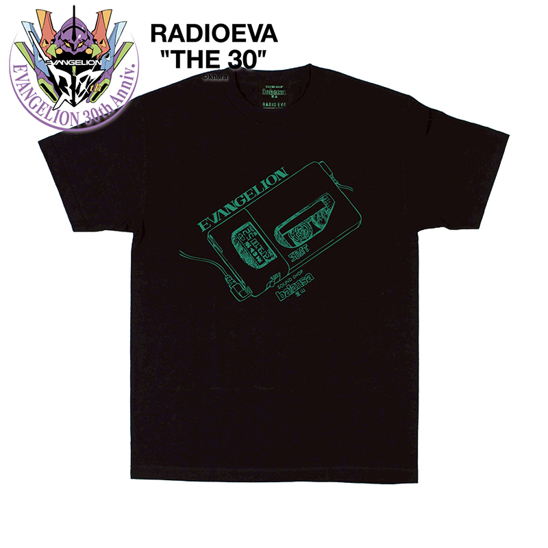 【RADIO EVA"THE 30"】C077 EVANGELION CASSETTE T-Shirt by BALANSA/BLACK [お届け予定：2026年5月下旬]