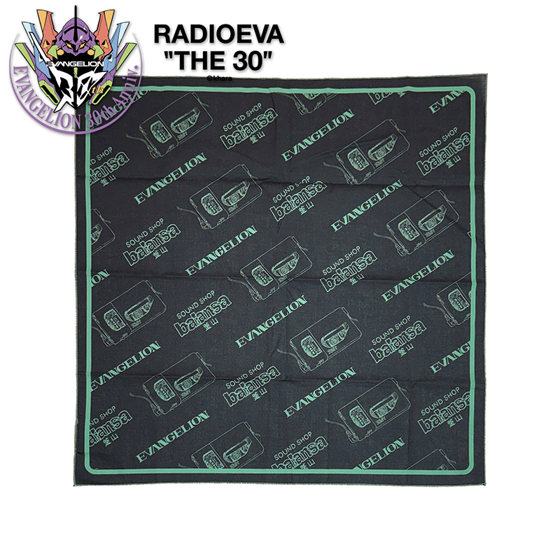【RADIO EVA"THE 30"】C081 EVANGELION CASSETTE BANDANNA by BALANSA/BLACK [お届け予定：2026年5月下旬]