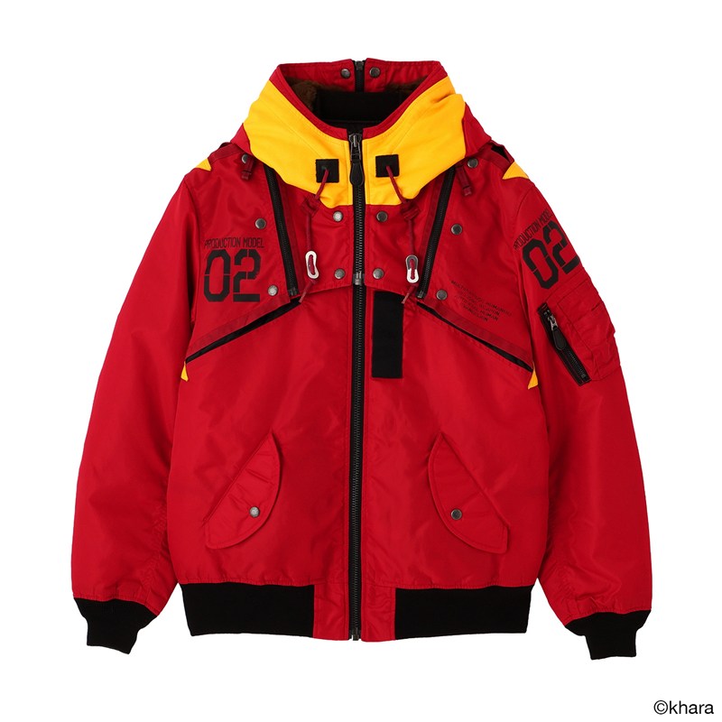【RADIO EVA"THE 30"】C084 EVANGELION MA-1 REMODEL by AVIREX/RED（EVA-02）