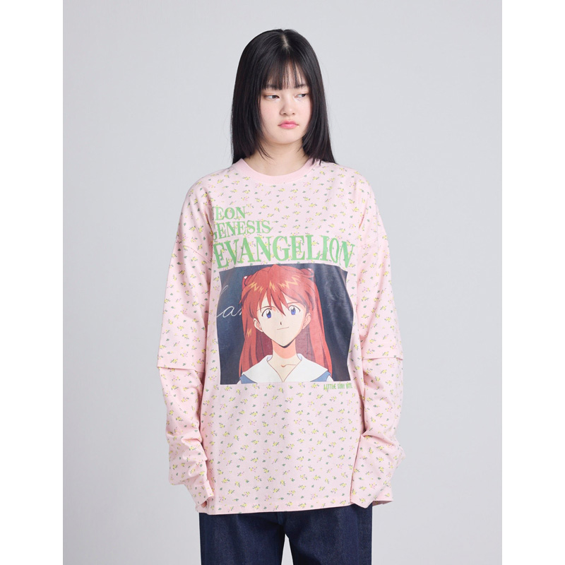 EVANGELION × LITTLE SUNNY BITE】Long Tee//BLACK/M