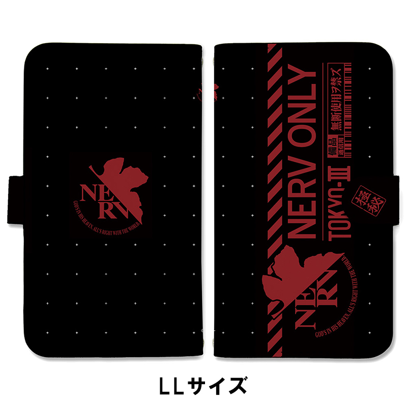 エヴァンゲリオン NERV 手帳型スマホケース/LL（COSPA) [お届け予定：2026年10月上旬]