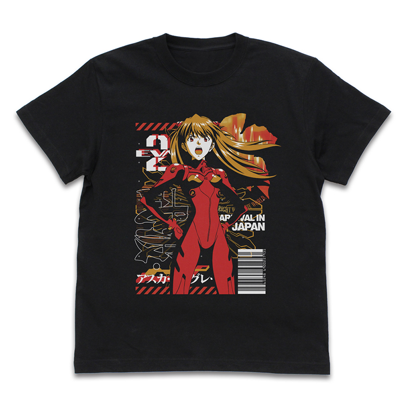 エヴァンゲリオン EVA2号機パイロット アスカTシャツ/BLACK（COSPA) [お届け予定：2026年10月上旬]