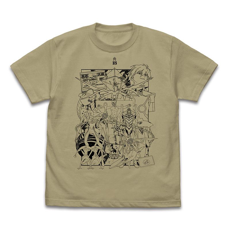 『新世紀エヴァンゲリオン』全使徒 Tシャツ/SAND KHAKI（COSPA） [お届け予定：2026年10月上旬]