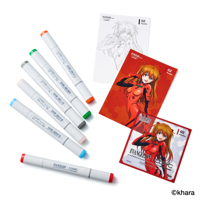 EVANGELION×COPIC Asuka Color Set（トゥーマーカープロダクツ） [お届け予定：2026年3月中旬]