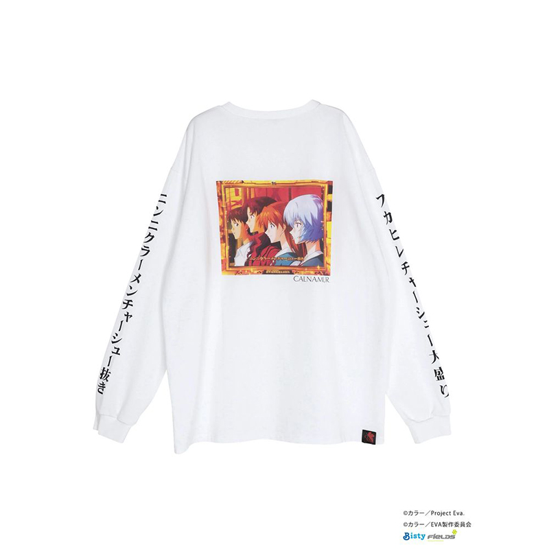 【EVANGELIONｘCALNAMUR】激アツ背景ロングスリーブTEE/横顔 [お届け予定：2026年4月中旬]