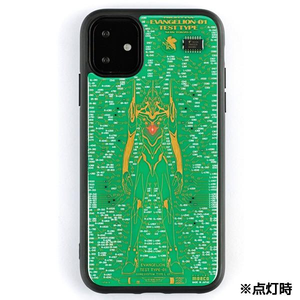 FLASH EVA01 基板アート iPhone11ケース/緑（電子技販）