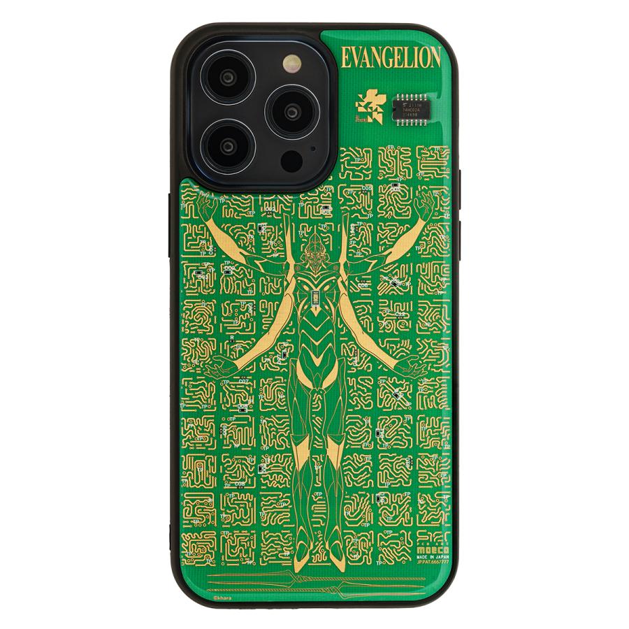 FLASH EVA13 基板アートiPhone 14Pro Maxケース（電子技販）/緑