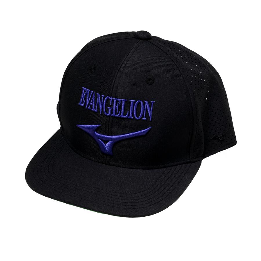 【ミズノ】エヴァンゲリオン ベースボールキャップ/ブラックｘパープル